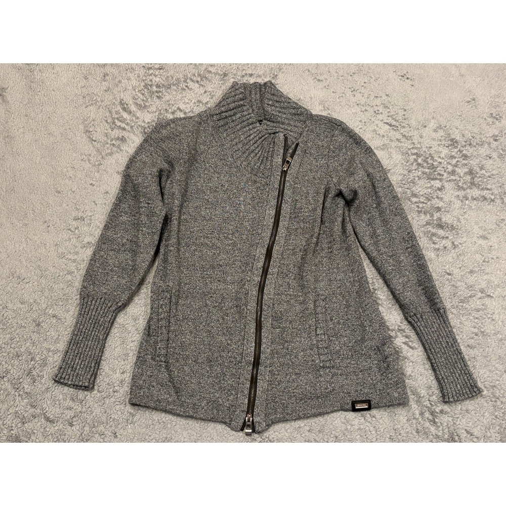 Calvin Klein Performance Sweater Womens Small Gray Asymmetrical Zip Active